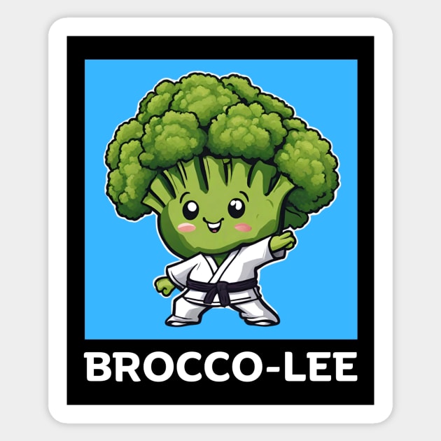 Brocco-Lee | Broccoli Pun Sticker by Allthingspunny